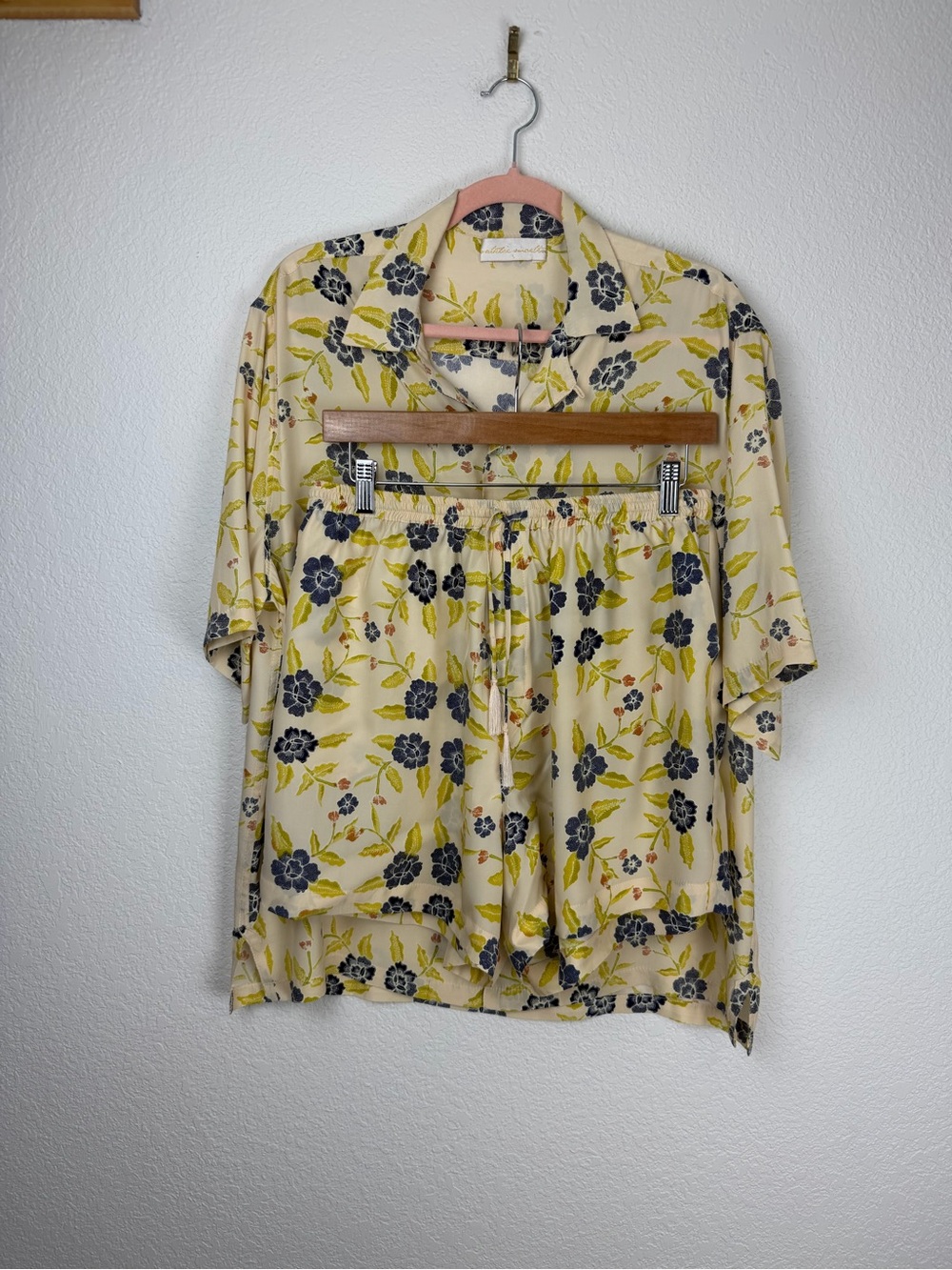 Natalie Martin Collection Kevin Shirt Jasper Shorts Matching Set Floral Silk L - Picture 5 of 15